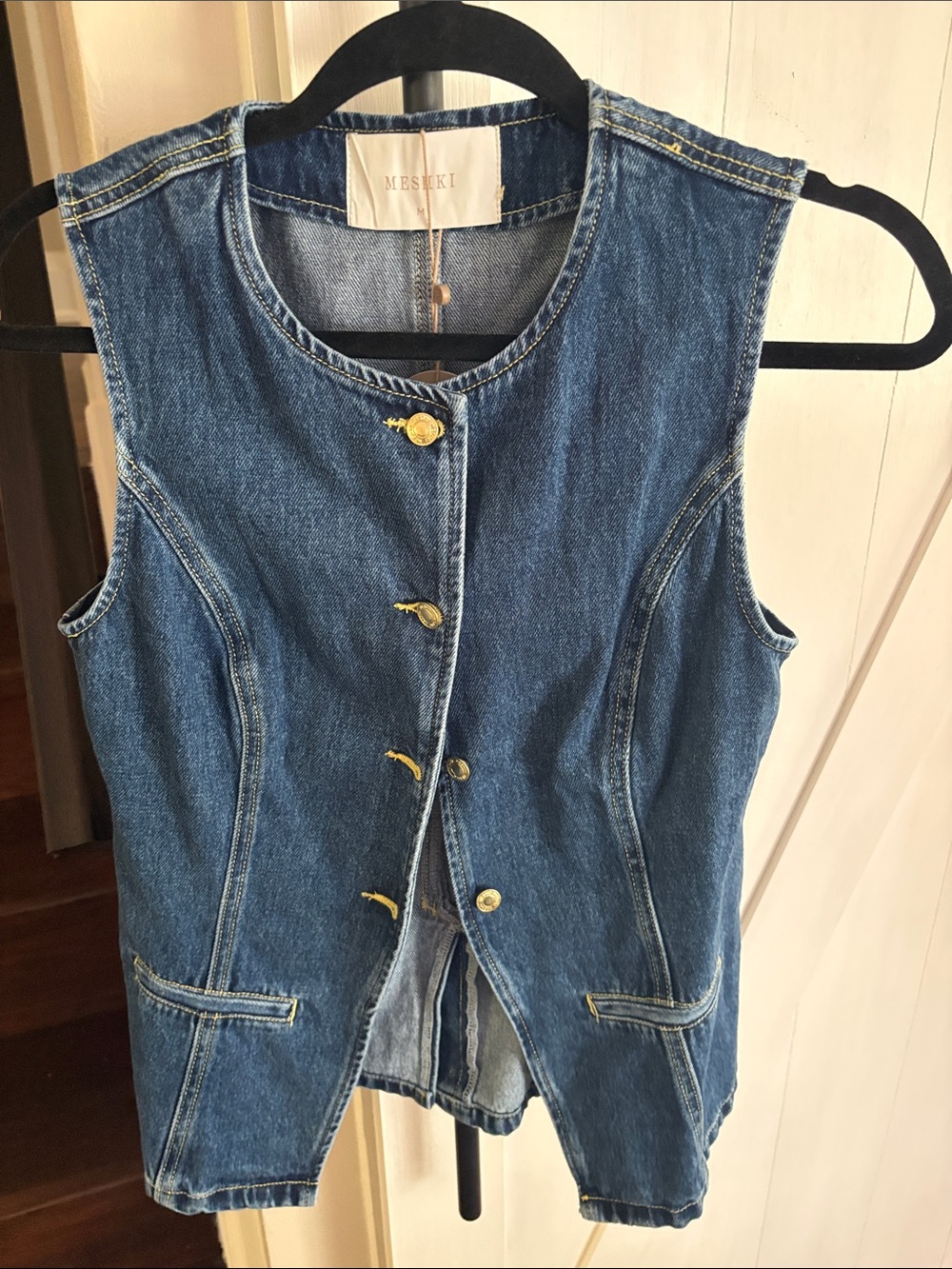 MESHKI denim vest